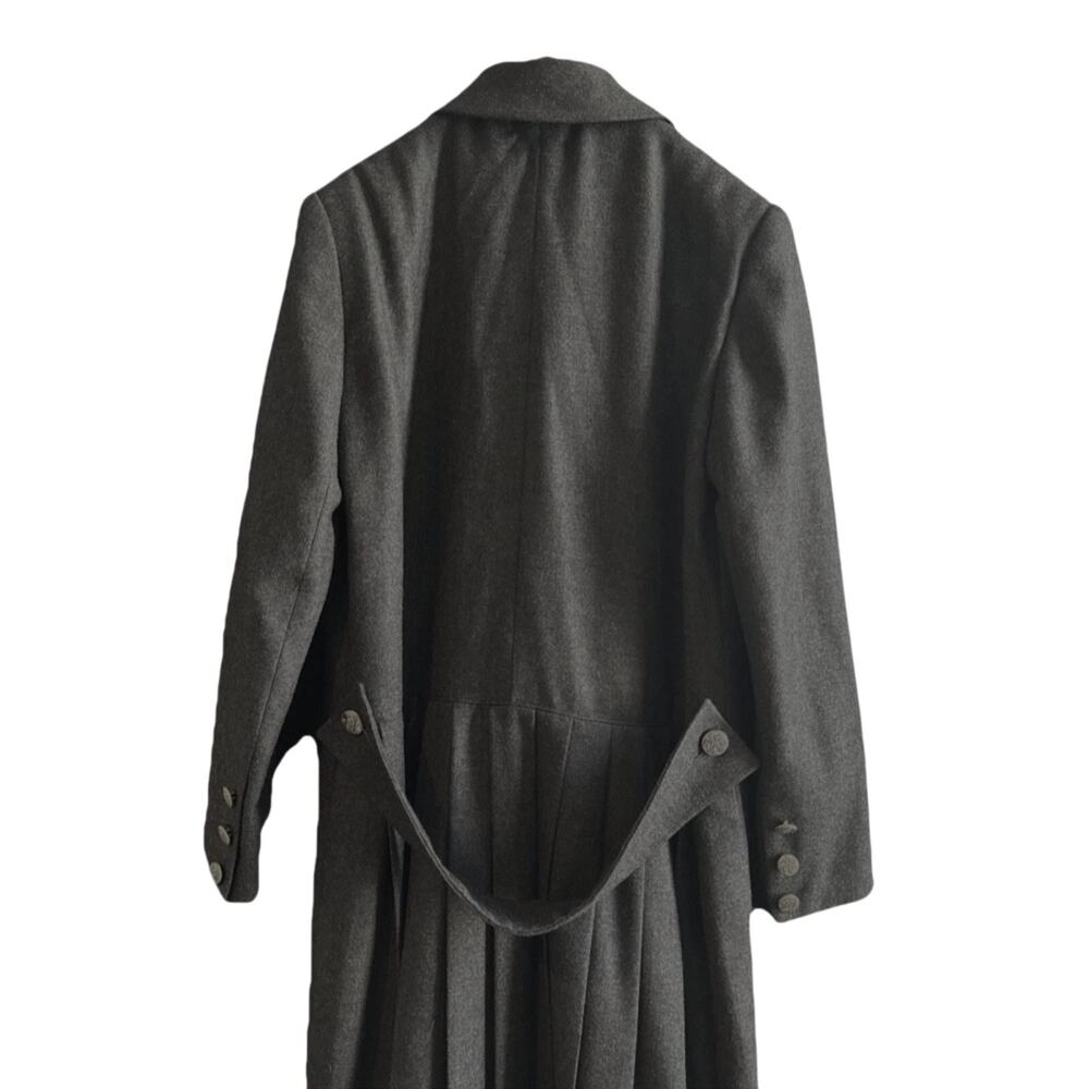 Yves Saint Laurent Rive Gauche Pleated Back Wool Coat |FR 38